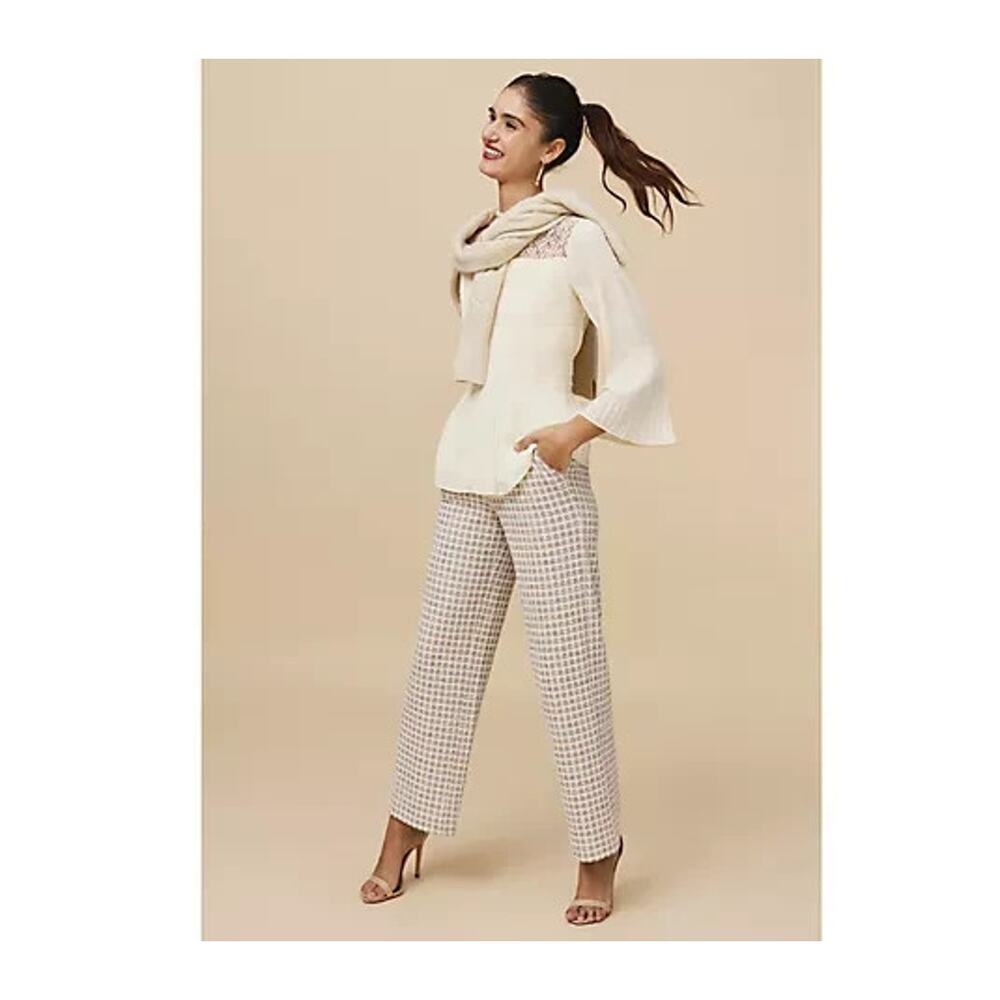 Isaac Mizrahi Live! Petite Chenille Yarn Knit Tweed Full Length Pants Womens 3XP